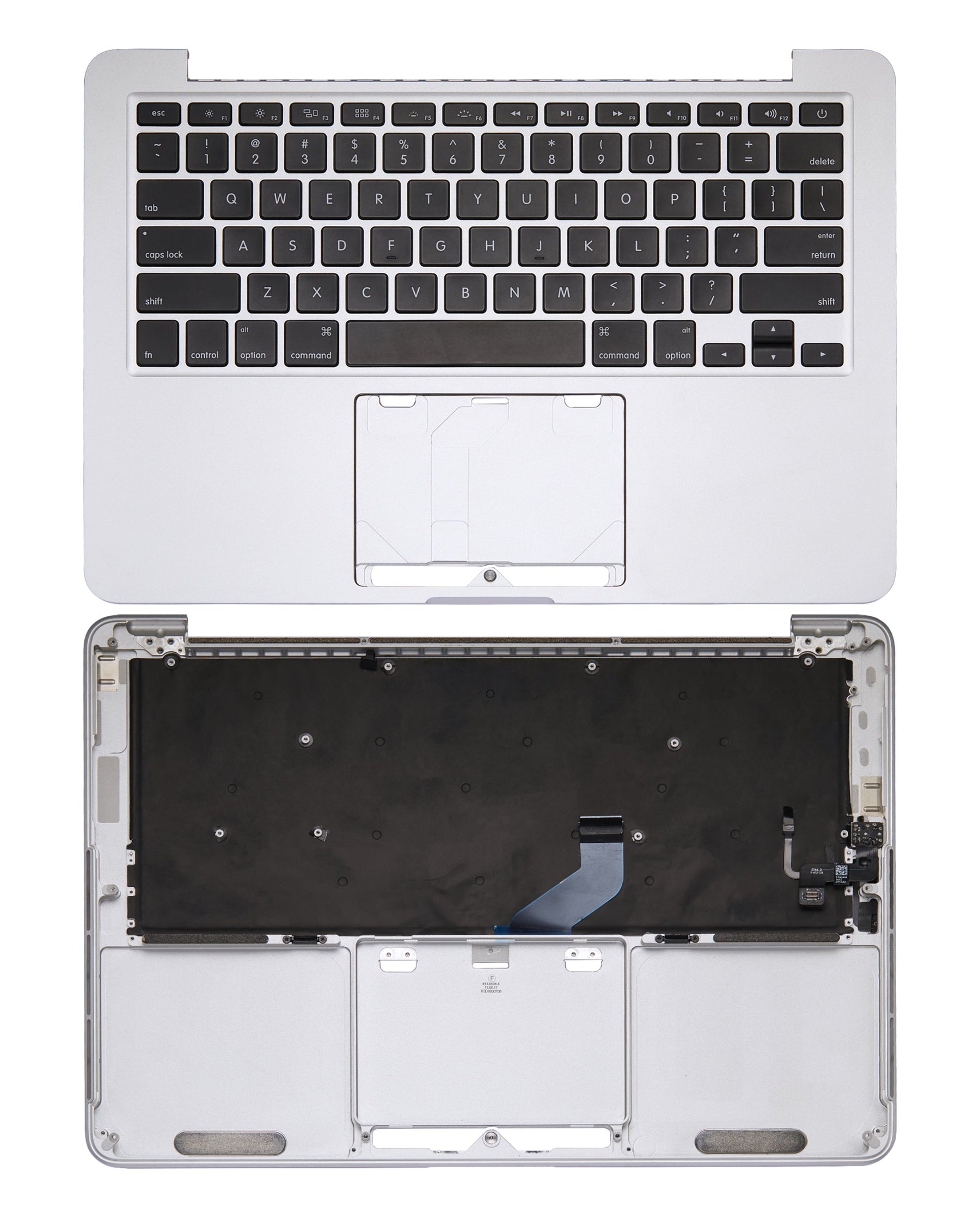 Top Case With Keyboard Compatible For MacBook Pro 13" Retina (A1425 / Late 2012 / Early 2013) (US English) (Used OEM Pull: Grade A)