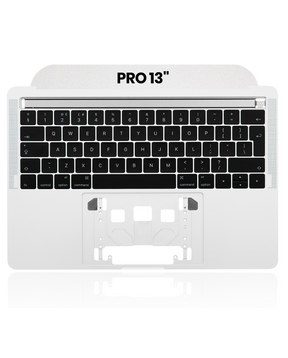 Top Case With Keyboard Compatible For MacBook Pro 13" W/ Touch Bar (A1706 / Late 2016 / Mid 2017) (UK English) (Used OEM Pull: Grade A) (Silver)