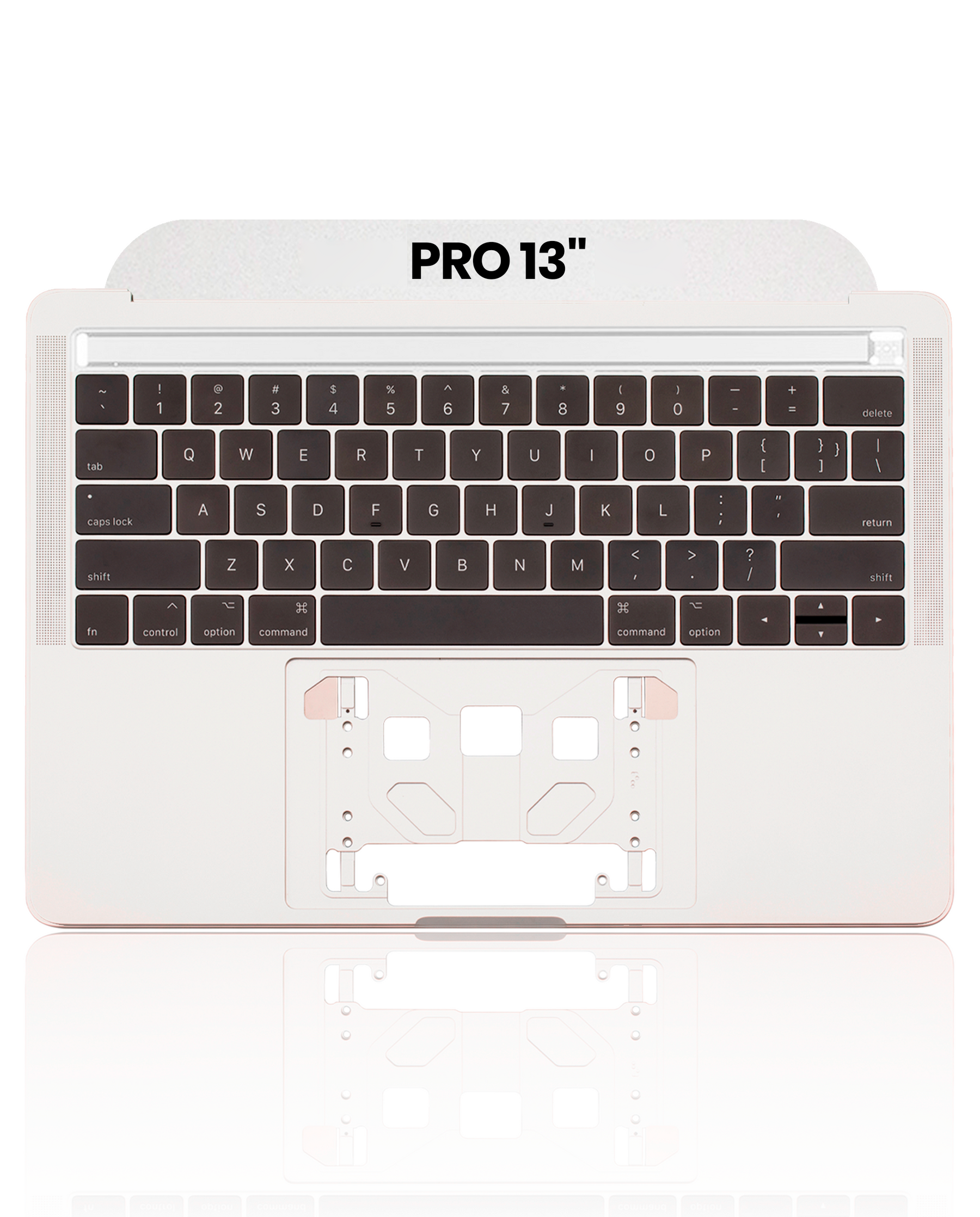 Top Case With Keyboard Compatible For MacBook Pro 13" W/ Touch Bar (A1706 / Late 2016 / Mid 2017) (US English) (Used OEM Pull: Grade A) (Silver)