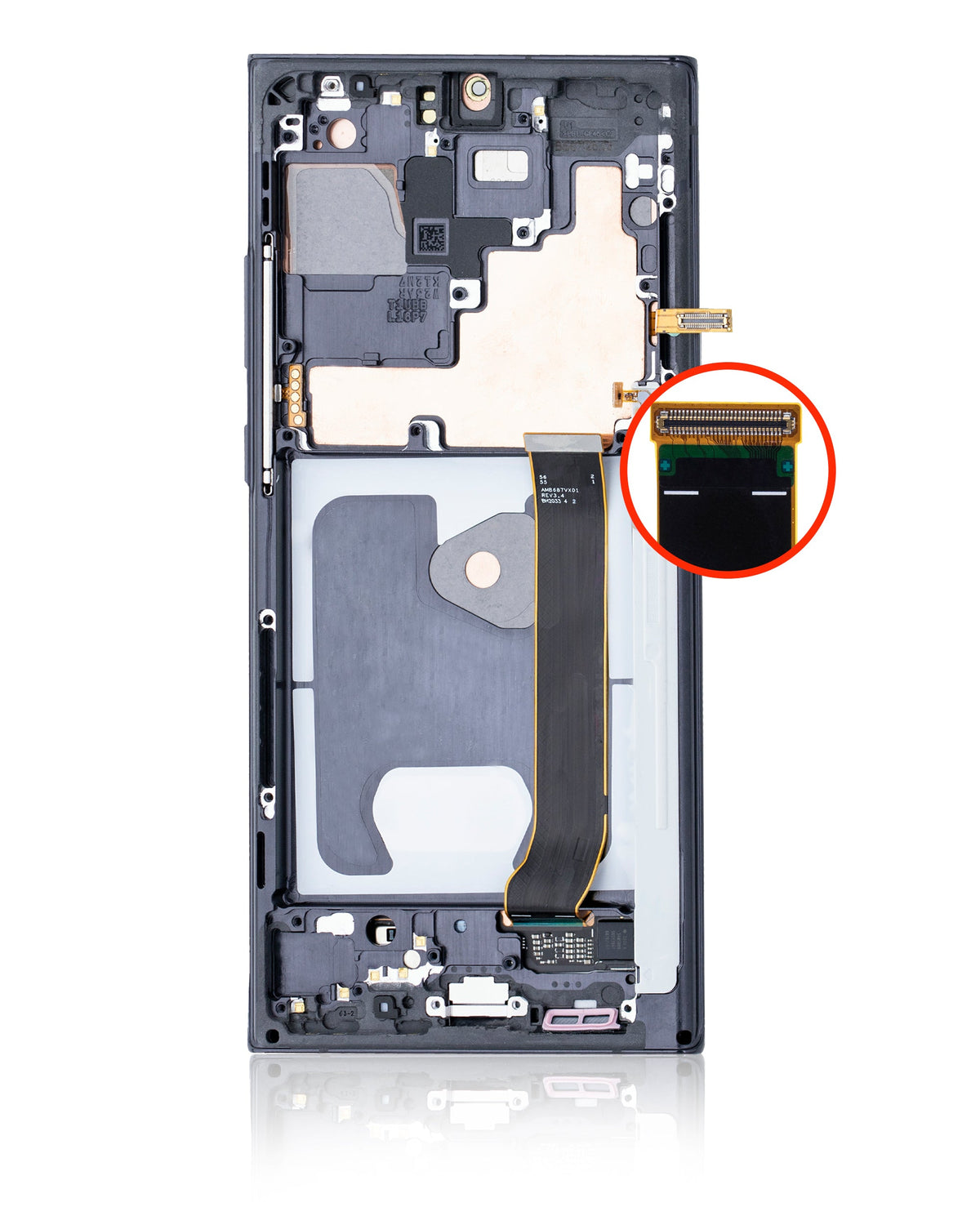 Replacement OLED Assembly With Frame Compatible For Samsung Galaxy Note 20 Ultra 5G (Refurbished) (Mystic Black)