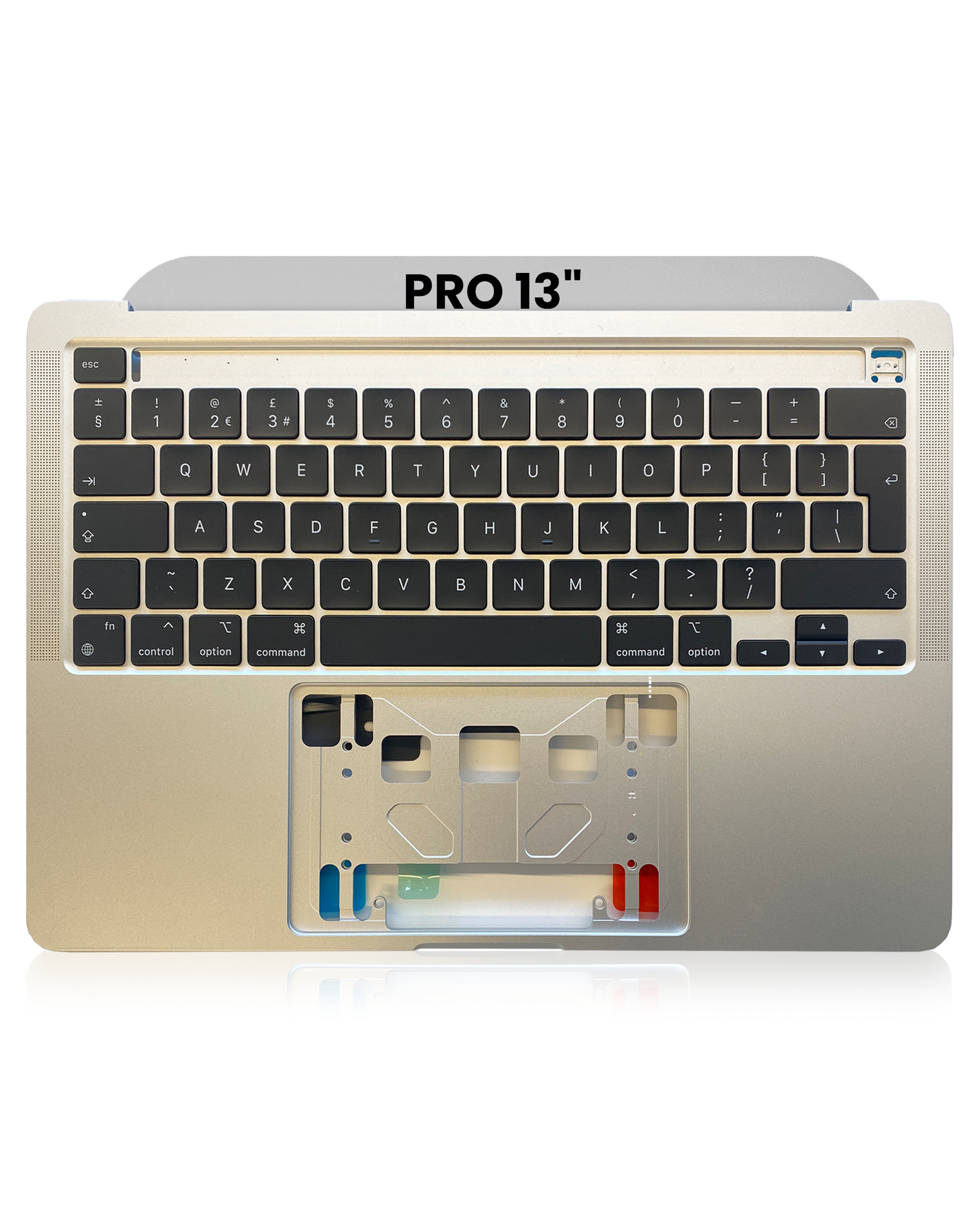 Top Case With Keyboard Compatible For MacBook Pro 13" (A2338 / Late 2020) (UK English) (Silver)