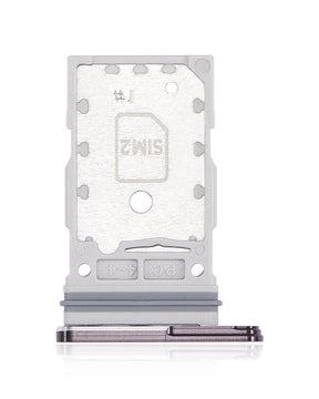 Dual Sim Card Tray Compatible For Samsung Galaxy S22 Ultra  Replacement (Phantom Black)