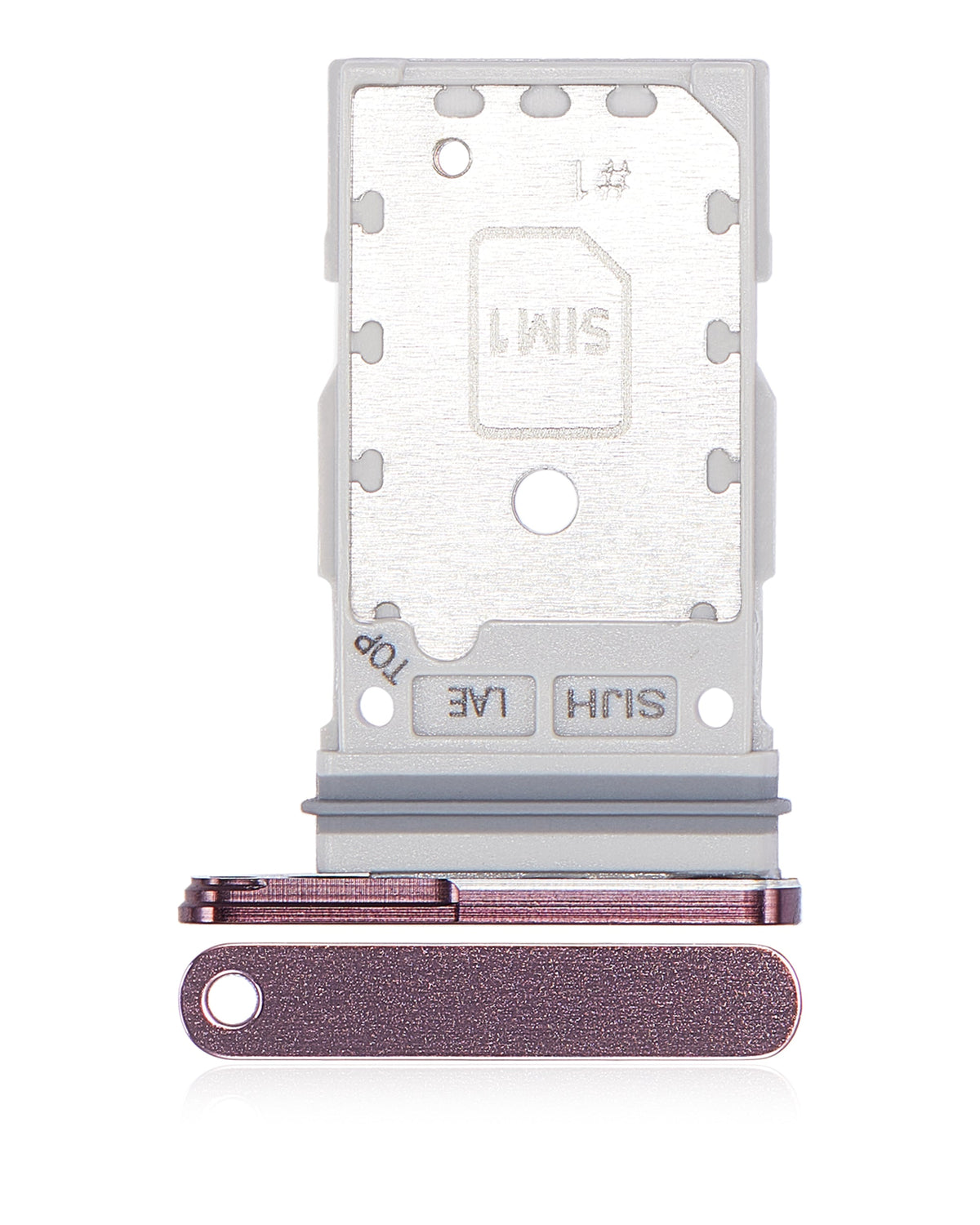 Dual Sim Card Tray Replacement Compatible For Samsung Galaxy S22 Ultra (Burgundy)