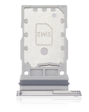 Dual Sim Card Tray  Replacement Compatible For Samsung Galaxy S22 / S22 Plus (White)