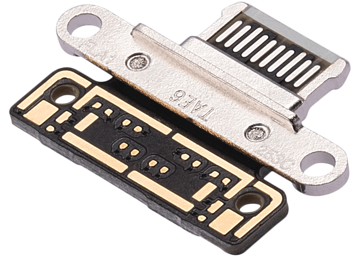 Charging Port Only Compatible For iPad Pro 11" (2018 / 2020 / 2021 / 2022) / Pro 12.9" (2018 / 2020 / 2021 / 2022) (Soldering Required) (Silver) (10 Pack)