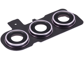Back Camera Lens With Cover Bezel Ring Compatible For Samsung Galaxy S23 5G / S23 Plus 5G Replacement (Phantom Black)