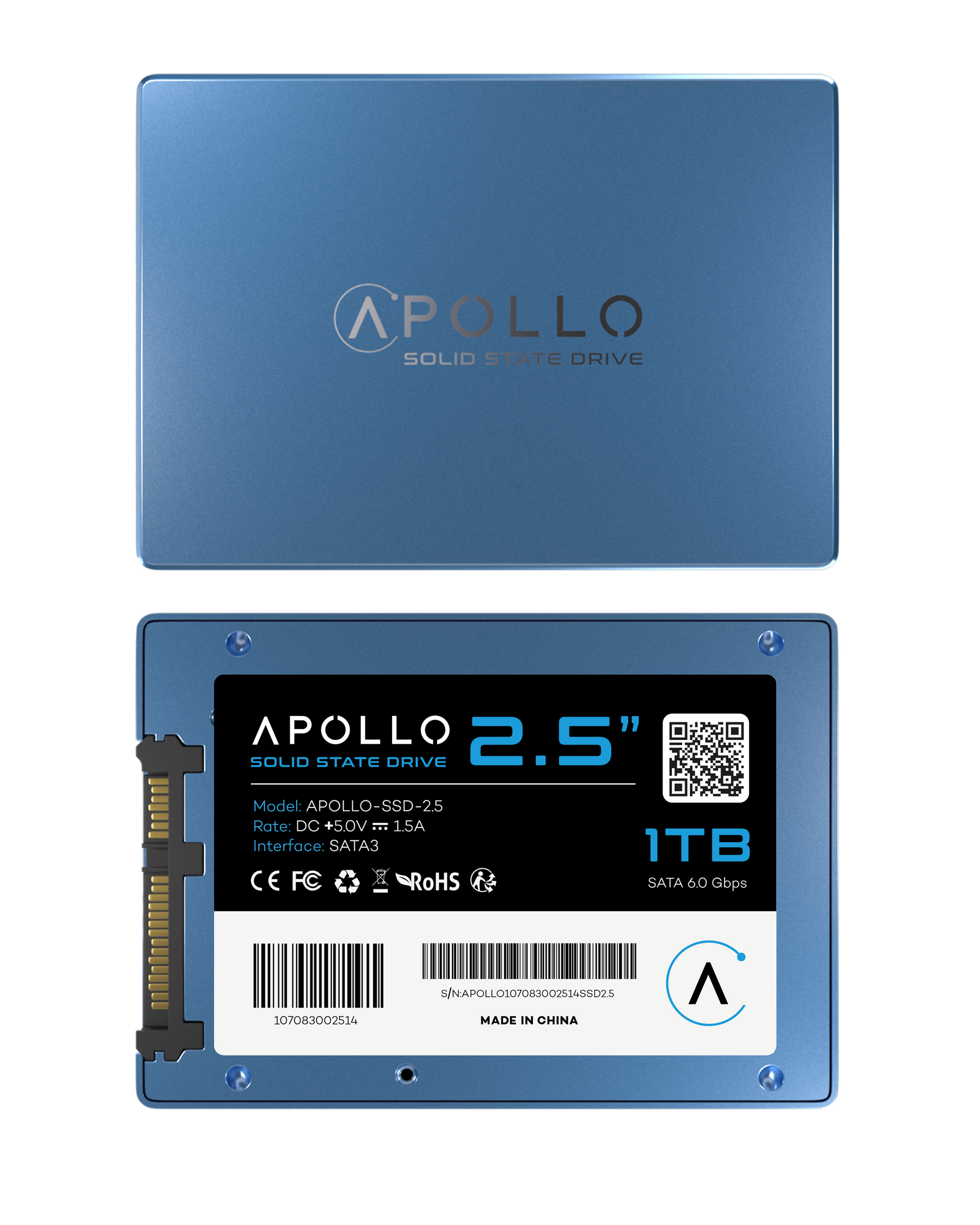 Apollo High Performance 2.5" SSD 3D TLC Nand 1TB