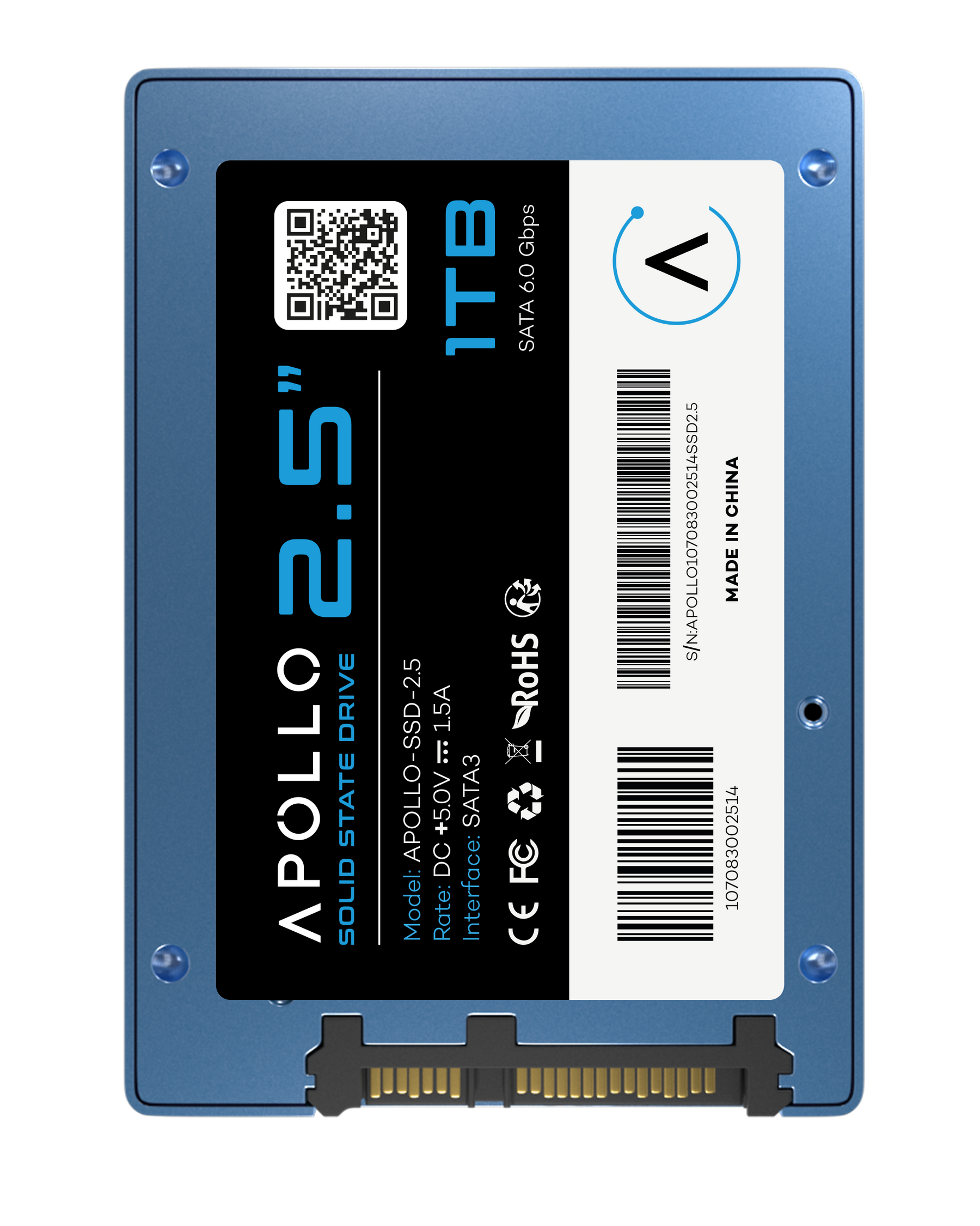 Apollo High Performance 2.5" SSD 3D TLC Nand 256GB