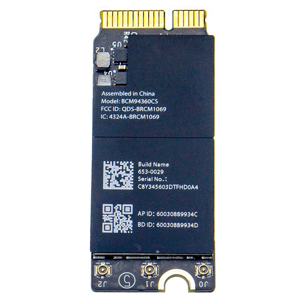 AIRPORT WIRELESS NETWORK CARD #BCM94360CS FOR MACBOOK PRO RETINA A1502 A1398 (LATE 2013,MID 2014)