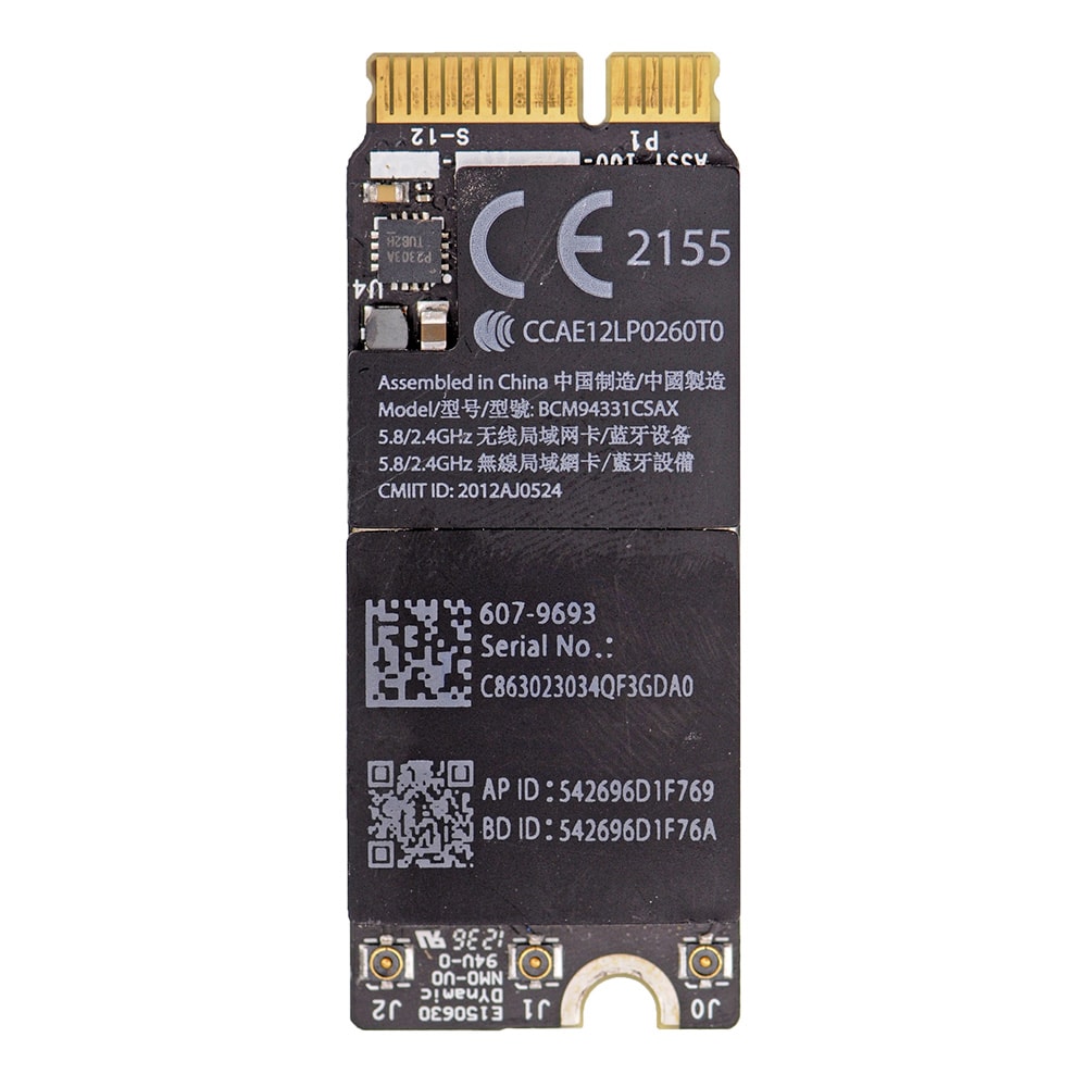 AIRPORT WIRELESS NETWORK CARD #BCM94331CSAX FOR MACBOOK PRO RETINA A1425 A1398 (MID 2012-EARLY 2013)