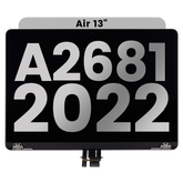 Complete LCD Display Assembly Compatible For MacBook Air 13" (A2681 / Mid 2022) (Used OEM Pull: Grade B) (Space Gray)