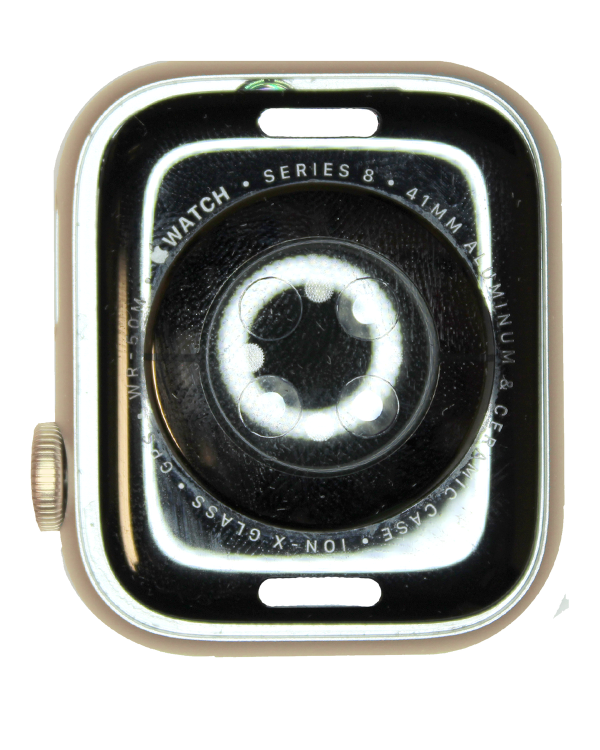 Housing Assembly Compatible For Watch Series 8 (41MM) (GPS Version) (Used OEM Pull: Grade B/C) (Aluminum/Starlight)