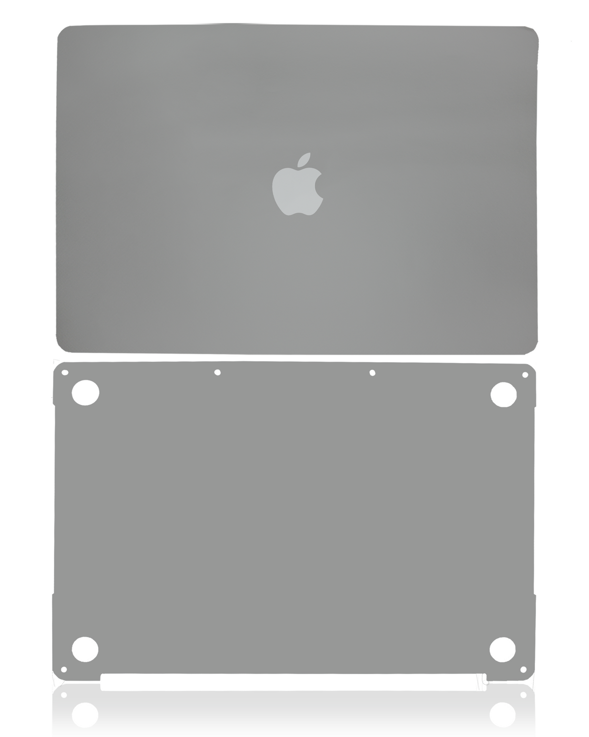 2 in 1 (Top and Bottom) Skin Compatible For MacBookPro 13" (A2251 / Mid 2020) (Space Gray)