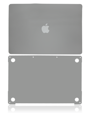 2 in 1 (Top and Bottom) Skin Compatible For MacBookPro 13" (A2251 / Mid 2020) (Space Gray)