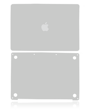 2 in 1 (Top and Bottom) Skin Compatible For MacBook Pro 13" (A2289 / Mid 2020) (Silver) duplicate 107070121375