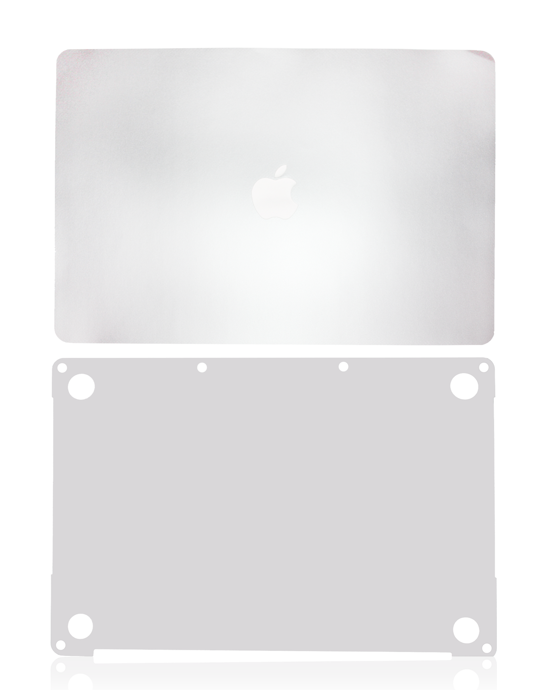 2 in 1 (Top and Bottom) Skin Compatible For MacBook Pro 13" (A1989 / Late 2018 / Early 2019) (A2159 / Mid 2019) (A1706 / Late 2016 / Mid 2017) (Silver)