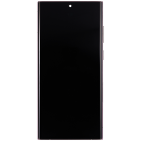 Replacement OLED Assembly With Frame Compatible For Samsung Galaxy S22 Ultra 5G (US & International Version) (Vemake) (Burgundy)
