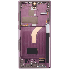 Replacement OLED Assembly With Frame Compatible For Samsung Galaxy S22 Ultra 5G (US & International Version) (Vemake) (Burgundy)