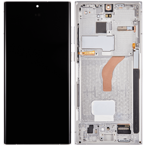 Replacement OLED Assembly With Frame Compatible For Samsung Galaxy S22 Ultra 5G (US & International Version) (Refurbished) (Phantom White)