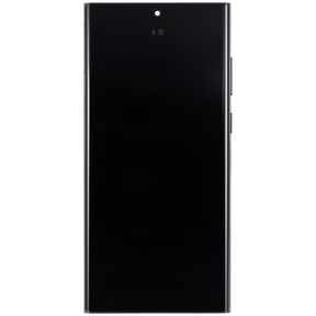 OLED Assembly With Frame Compatible For Samsung Galaxy S22 Ultra 5G Replacement (Service Pack) (Phantom Black)
