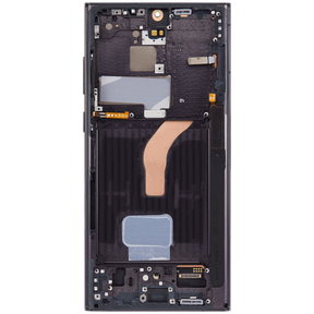 OLED Assembly With Frame Compatible For Samsung Galaxy S22 Ultra 5G Replacement by MacFactory.Store(US & International Version) (Refurbished) (Phantom Black)