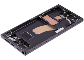 OLED Assembly With Frame Compatible For Samsung Galaxy S23 Ultra Replacement(US & International) (Refurbished) (Phantom Black)