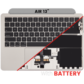 Top Case Assembly With Battery And Keyboard Compatible For MacBook Air 13" (A2681 / Mid 2022) (Starlight) (US Keyboard)