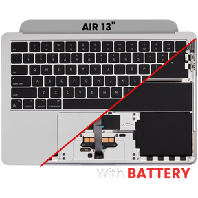 Top Case Assembly With Battery And Keyboard Compatible For MacBook Air 13" (A2681 / Mid 2022) (Silver) (US Keyboard)