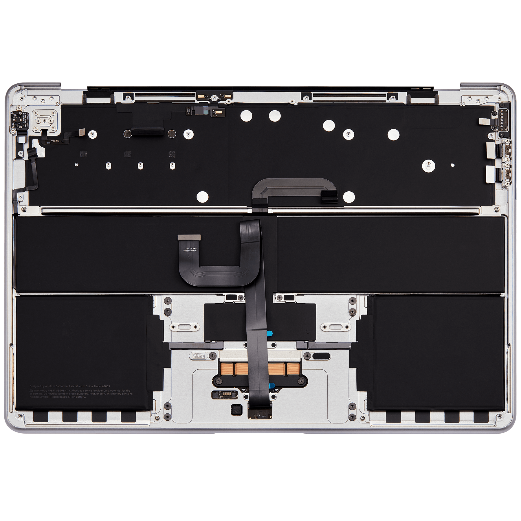 Top Case Assembly With Battery And Keyboard Compatible For MacBook Air 13" (A2681 / Mid 2022) (Silver) (US Keyboard)