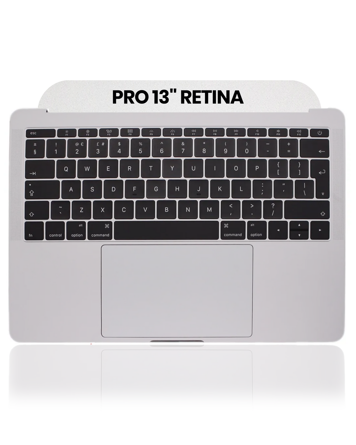 Top Case With Keyboard & Trackpad Compatible For MacBook Pro 13" Retina (A1708 / Late 2016 / Mid 2017) (UK Keyboard) (Used OEM Pull: Grade A) (Silver)