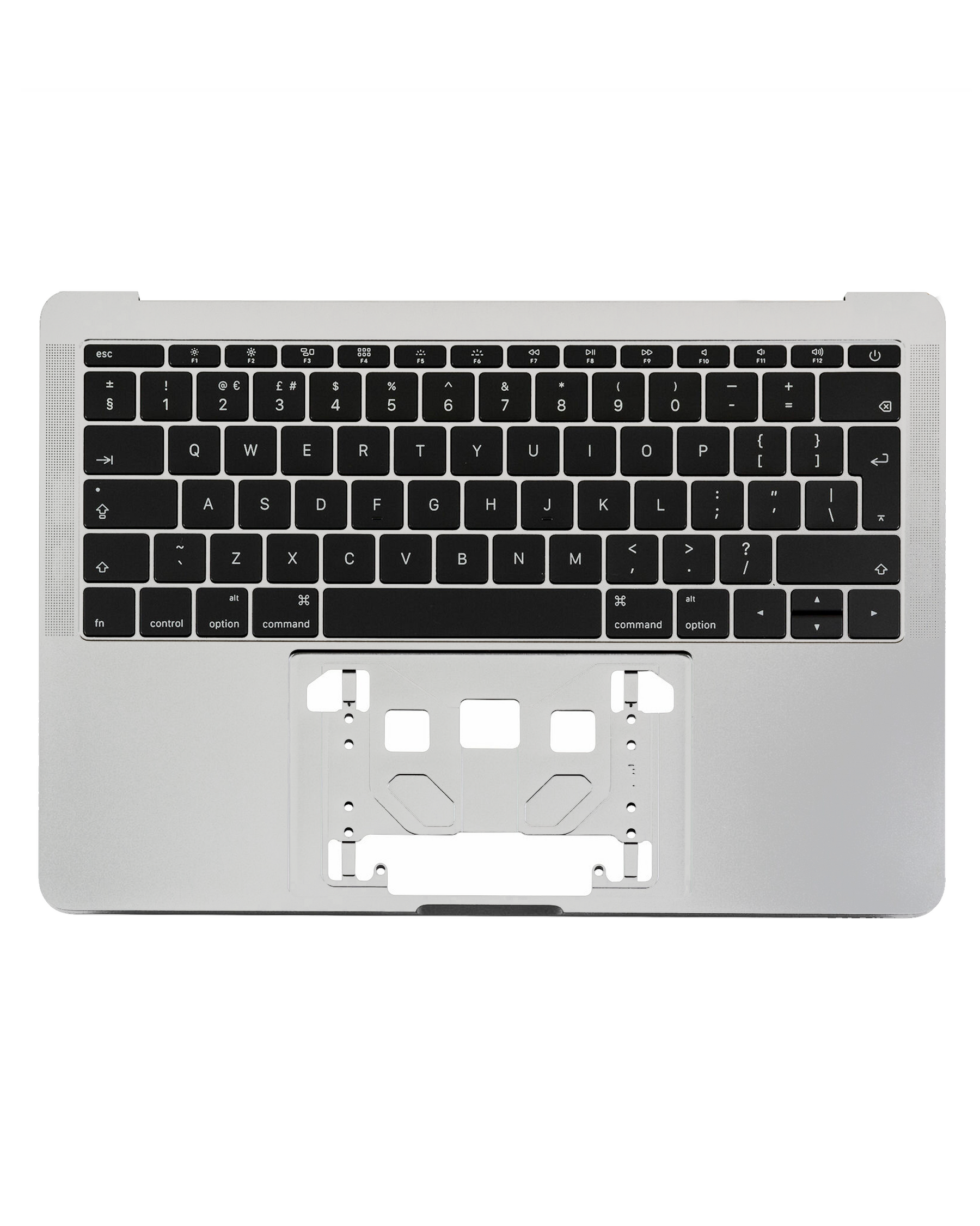 Top Case Assembly With Battery And Keyboard Compatible For MacBook Pro 13" Retina (A1708 / Late 2016) (UK Keyboard) (Used OEM Pull: Grade New) (Silver)