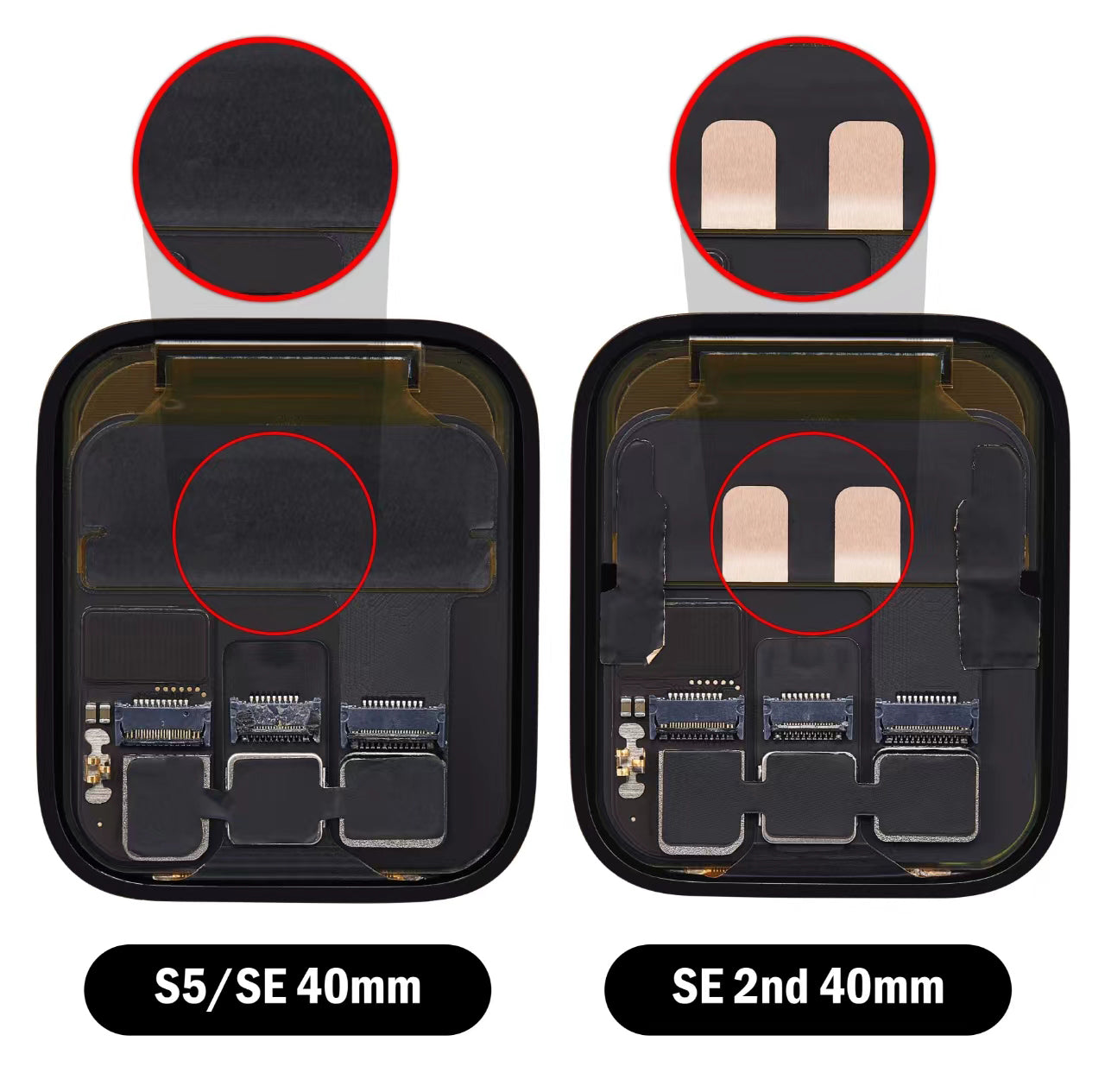 OLED Assembly Compatible For Watch Series 5 / SE (1st Gen) (40MM) (Used OEM Pull: Grade B/C)