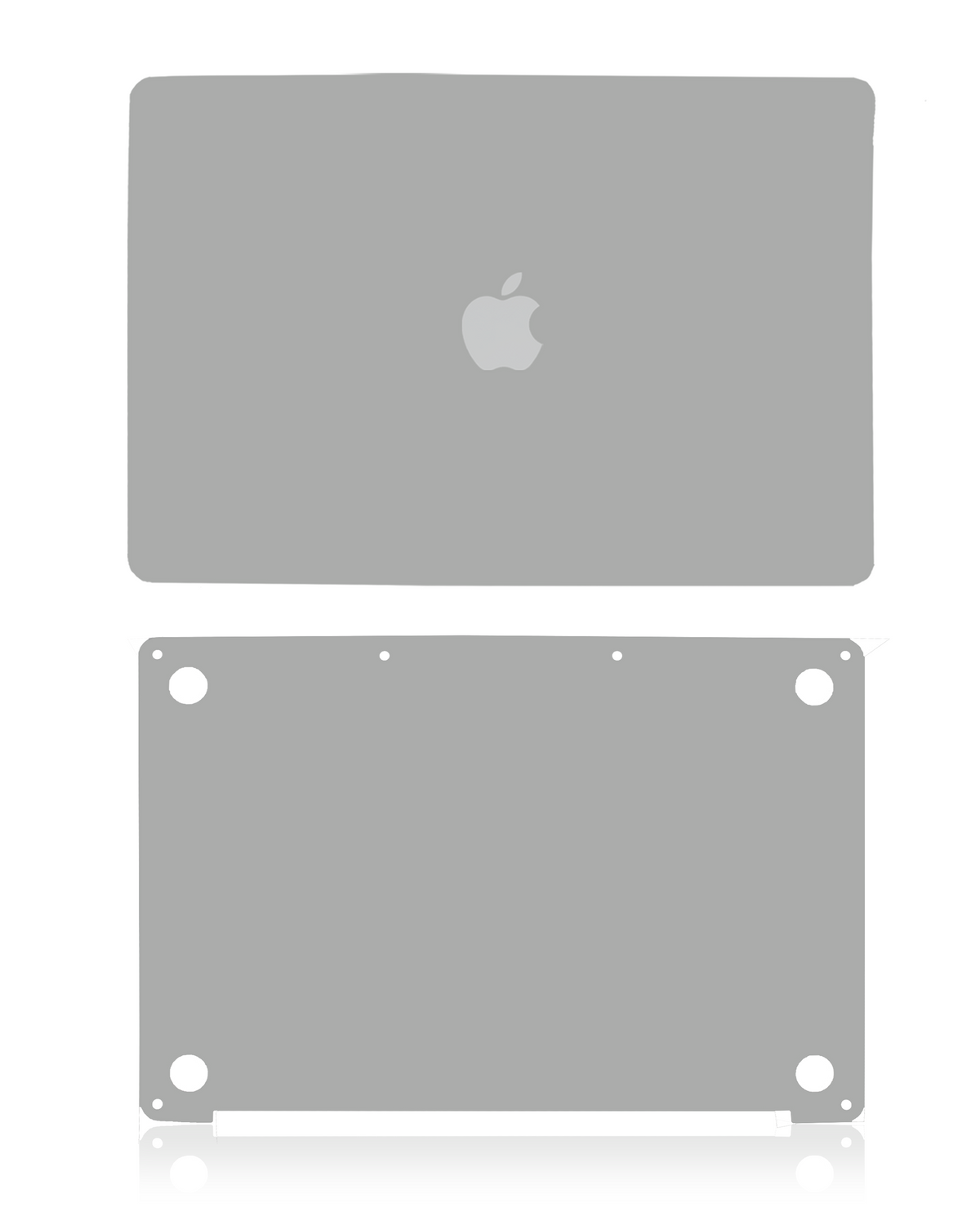 2 in 1 (Top and Bottom) Skin Compatible For MacBook Pro 13" (A2289 / Mid 2020) (A2338 / Late 2020) (Space Gray)