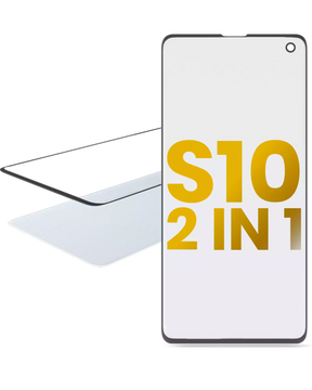 2 in 1 Front Glass With OCA Pre-Installed Compatible For Samsung Galaxy S10 Replacement