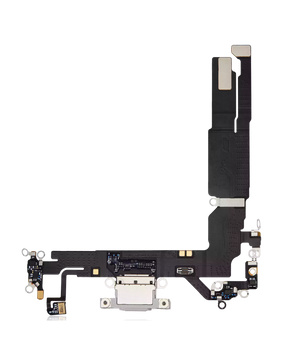 Charging Port Flex Cable Compatible For iPhone 16 (Premium) (White)