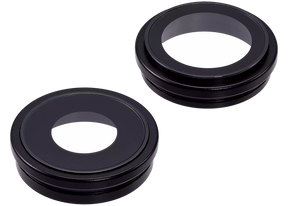 Back Camera Lens With Bracket & Bezel Compatible For iPhone 16 / 16 Plus (Black) (2 Piece Set) (Premium)