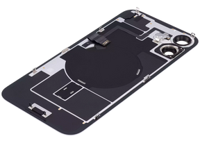 Back Glass With Steel Plate With Wireless NFC Charging MagSafe Magnet & Flashlight Flex Compatible For iPhone 16 Plus (Used OEM Pull: Grade A) (White)