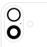 Back Camera Lens (Glass Only) With Adhesive Compatible For iPhone 16 / 16 Plus (2 Piece Set) (Real Sapphire) (Premium) (10 Pack)