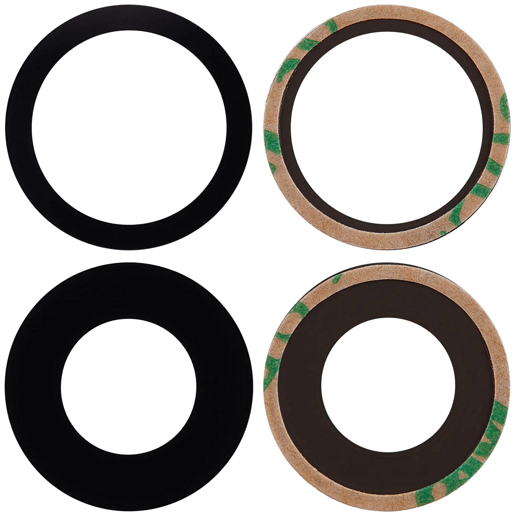 Back Camera Lens (Glass Only) With Adhesive Compatible For iPhone 16 / 16 Plus (2 Piece Set) (Real Sapphire) (Premium) (10 Pack)