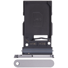 Single Sim Card Tray Replacement Compatible For Samsung Galaxy S25 / S25 Plus (Premium) (Silver Shadow)