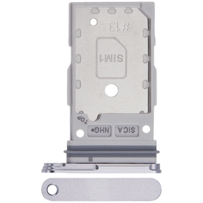 Dual Sim Card Tray  Replacement Compatible For Samsung Galaxy S25 / S25 Plus (Premium) (Silver Shadow)