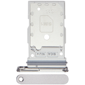 Dual Sim Card Tray Replacement Compatible For Samsung Galaxy S25 / S25 Plus (Premium) (White)
