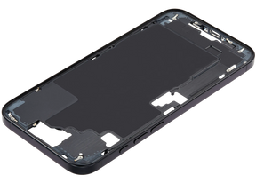 Mid-Frame Housing With Power And Volume Button Compatible For iPhone 16 Plus (US Version) (Used OEM Pull: Grade A) (Black)