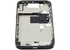 Mid-Frame Housing With Power And Volume Button Compatible For iPhone 16 Pro (US Version) (Used OEM Pull: Grade A) (Black Titanium)