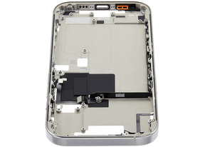 Mid-Frame Housing With Power And Volume Button Compatible For iPhone 16 Pro (US Version) (Used OEM Pull: Grade A) (Natural Titanium)