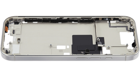 Mid-Frame Housing With Power And Volume Button Compatible For iPhone 16 Pro (US Version) (Used OEM Pull: Grade A) (White Titanium)
