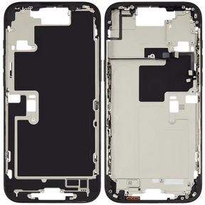 Mid-Frame Housing With Power And Volume Button Compatible For iPhone 16 Pro max (US Version) (Used OEM Pull: Grade A) (Black Titanium)