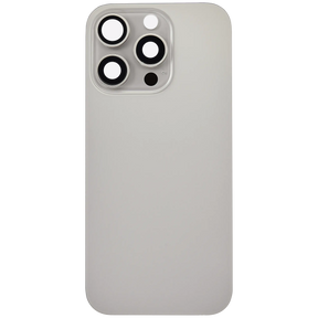 Back Glass With Steel Plate With MagSafe Magnet Pre-Installed Compatible For iPhone 16 Pro (No Logo) (Natural Titanium)