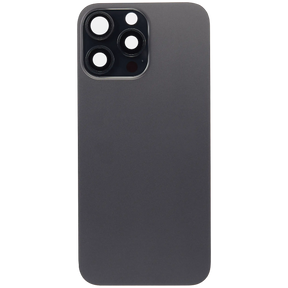 Back Glass With Steel Plate With MagSafe Magnet Pre-Installed Compatible For iPhone 16 Pro Max (No Logo) (Black Titanium)