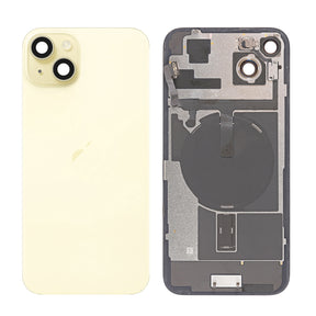 Replacement For iPhone 15 Plus Back Cover Glass With Back Panel-Yellow